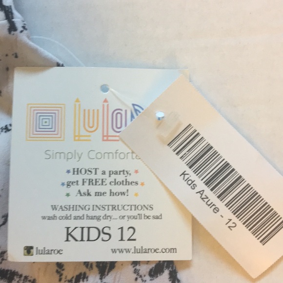 LulaRoe LLR kid’s Azure Skirt Size 12 NWT - Picture 6 of 8